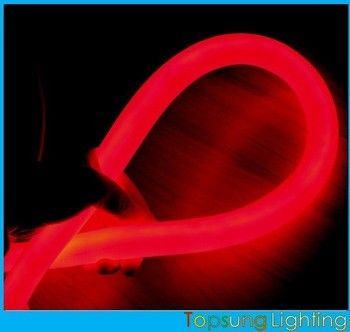 360 derece yuvarlak kırmızı LED neon flex 24v ip67 bina için su geçirmez