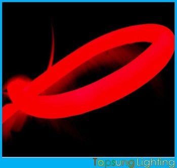 Super parlak kırmızı LED neon flex ışığı 220v 25mm dış mekan dekorasyonu için