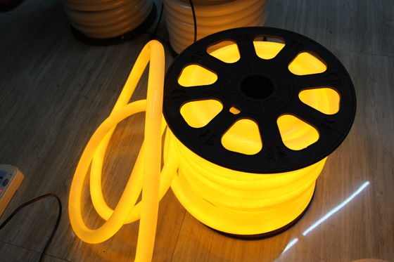 Modern 360 derece yuvarlak sarı 220v neon fleks ışığı 25mm ip67 açık hava için