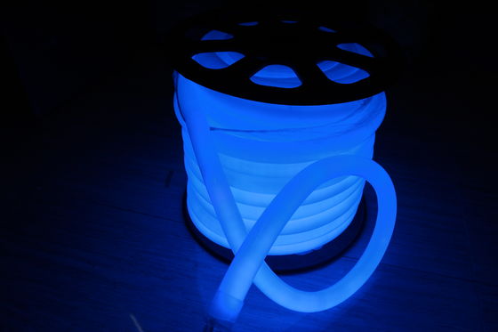 mavi 360 dönümlü neon fleks ışığı 24v 100leds/m açık hava yuvarlak çapı 25mm için