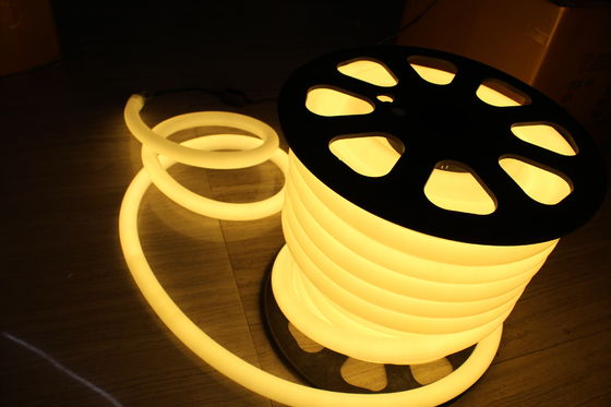 Enerji tasarrufu 110v sıcak beyaz LED neon flex ışığı 360 yuvarlak 25m ev için spool
