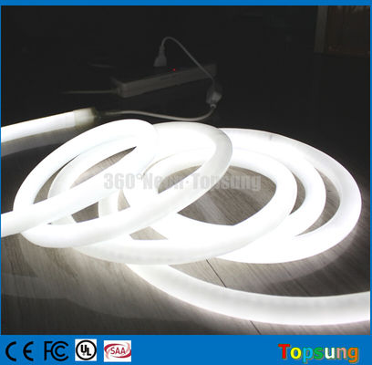 25M spool 360 derece beyaz LED neon esnek ışık 12v oda için