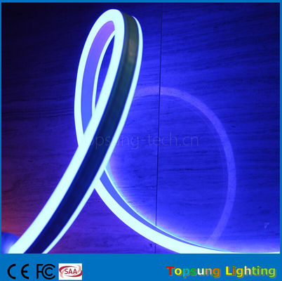 12V çift taraflı mavi LED neon esnek ışığı yeni tasarımla açık hava için