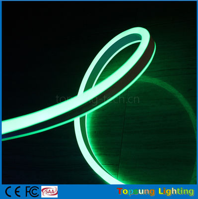 Yeni tasarım 110V çift taraflı yeşil LED neon esnek şeridi açık hava için