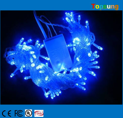 10m Bağlanabilir Soğuk karşıtı Mavi LED Işıklar 100 ampul IP65