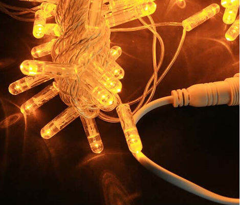10m bağlanabilir 5mm LED Noel lambaları toptan ip sarı soğuk karşıtı kabarcık PVC