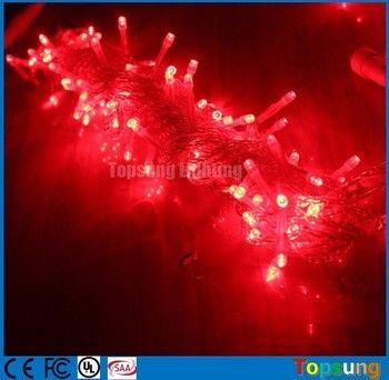 En çok satan 220V kırmızı LED yanıp sönen Noel perisi iplik ışıkları 10m