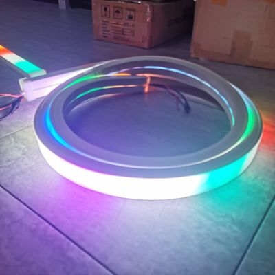 50mm genişliğinde smd5050 rgb ve rgbw led neon flex ip ışığı 24v Led neon flex doğrusal ışıklar Dış dekorasyon için