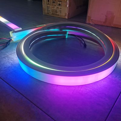 Sihirli ışıklar Led Dijital 24V esnek silikon neon 3535 RGB Çok Renkli Led Flex Neon Şerit neon flex 220v rgbw rulo