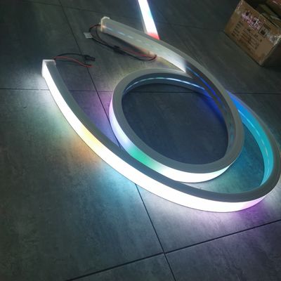 40x25mm düz rgb rgbw silikon ip şeridi kovalama tüp ışığı Yumuşak Neon Neo Hose Led Teyp Bina dekorasyonu için