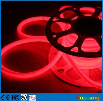 110V 220V 360 derece parlaklık Esnek Yuvarlak LED Neon İpi Işıklı kırmızı renk