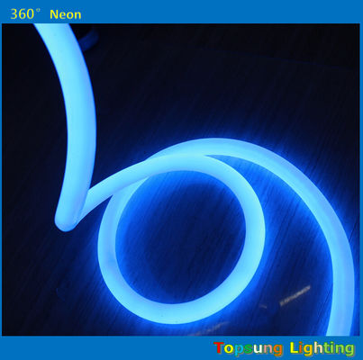 16mm 360 derece yuvarlak LED neon tüp mavi esnek dekorasyon lambaları 24V