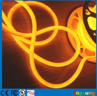 16mm IP67 su geçirmez neon ışığı yüksek ışın 110V 360 derece yuvarlak neon ışıkları sarı