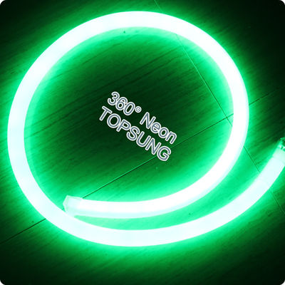 360 derece Yuvarlak LED neon fleks LED neon tüp 16 mm yeşil ip 24v