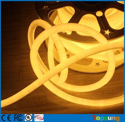 360 derece yuvarlak mini LED neon flexi şerit Noel süslemesi için 220v sıcak beyaz mini 16mm