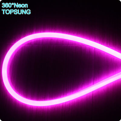 360 dönümlü mini esnek neon fleks LED şerit ışıkları kurdele pembe mor renk 24v