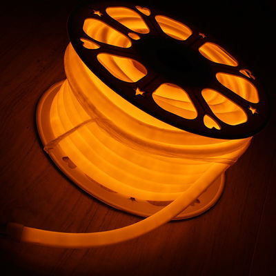 turuncu ince yuvarlak PVC tüp neon ışığı 16mm 360 derece LED neon flex DC24V