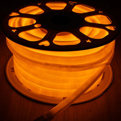 turuncu ince yuvarlak PVC tüp neon ışığı 16mm 360 derece LED neon flex DC24V