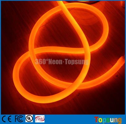 IP67 220V LED neon ipi 16mm 360 derece yuvarlak esnek ışıklar turuncu