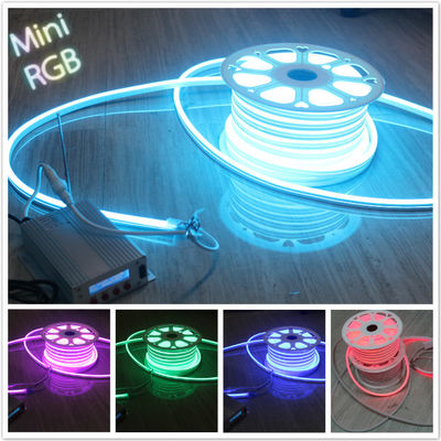mini boyutlu RGB LED neon flex 10*18mm tam renk değişen neon ışığı 110V SMD5050