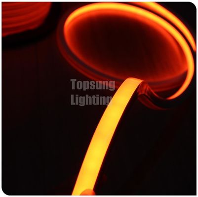 turuncu renkte AC 110V kare led neon esnek ışık 16x16mm IP68 neon tüpü