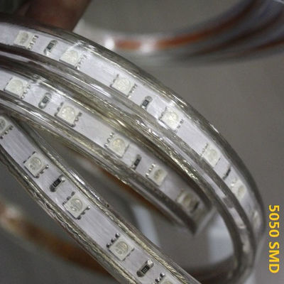 50m yükseklikte CRI su geçirmez esnek LED şerit ışığı 5050 smd 240VAC beyaz şerit şerit
