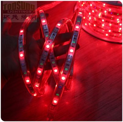 AC LED ışık 50m esnek şerit 130V 5050 smd şerit 60LED/m kırmızı led şerit