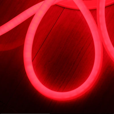 360 derece yuvarlak kırmızı LED neon flex 24v ip67 bina için su geçirmez