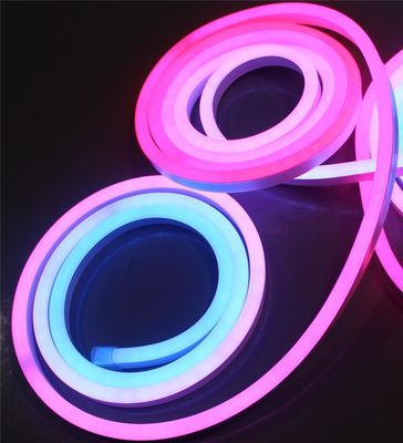 Topsung ince neon flexi 12v 10x20mm led rgb neon 90 derece geri bükülebilir 5050 smd flex neon rgb roll kontrolörü