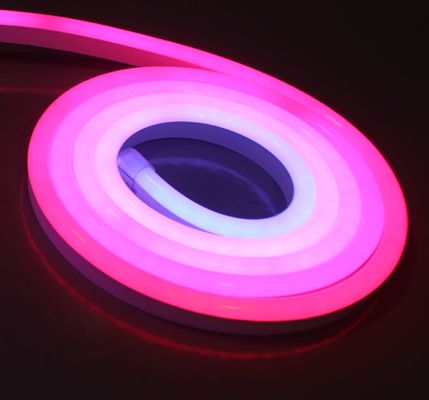 50m spool Topsung Lighting LED neon şeridi esnek ışık 24v rgb dijital neon 10x20mm ultra ince piksel neonflex