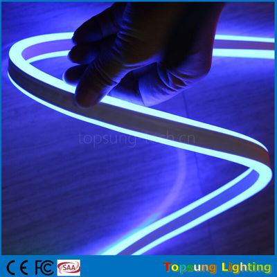 Çift taraflı neon fleks ışığı 8 * 18mm mini boyutlu LED neonflex şerit kurdelesi 24v mavi renk