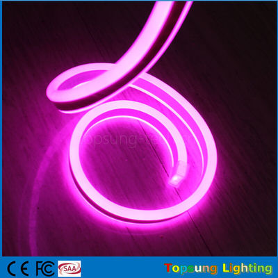 pembe renk 240V LED çift taraflı esnek neon şeridi ışığı 8*17mm açık hava kullanımı