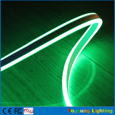 yeşil yüksek voltajlı 120v iki taraflı esnek neon ışığı 8.5*17mm ışık