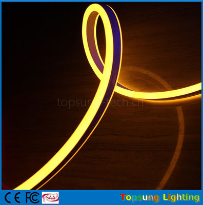 Sarı renkli mini boyutlu neon LED Noel ışıkları 8.5*18mm Çift taraflı neon flex ışıkları