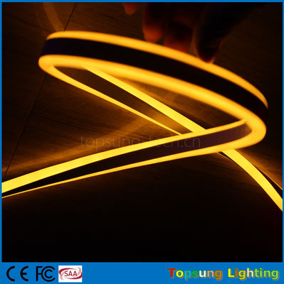 Sarı renkli mini boyutlu neon LED Noel ışıkları 8.5*18mm Çift taraflı neon flex ışıkları