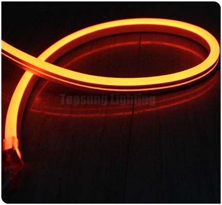 24v sarı popüler LED neon esnek tüp ışığı PVC ultra ince neon esnek ip lamba şeridi 11x18mm dış mekan dekorasyonu