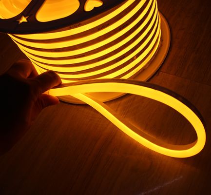 50m spool anti-UV tam su geçirmez IP68 LED esnek neon şeridi 24vsmd esnek yumuşak tüp sarı yayıcı mini 7 * 15mm