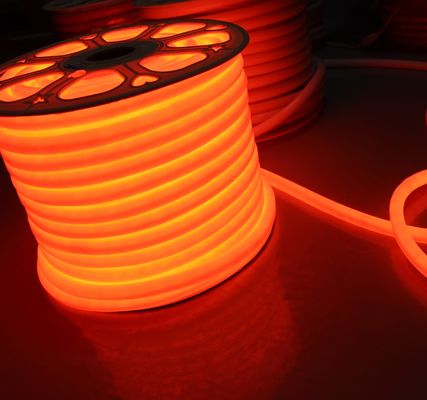 16mm Ip67 Esnek Şerit turuncu Yuvarlak 24v 360 derece LED Neon Flex