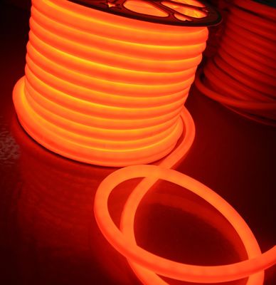 12v mini yuvarlak 16mm çaplı 360 derece yayılan LED neonflex ip ışık turuncu LED neon yumuşak tüp