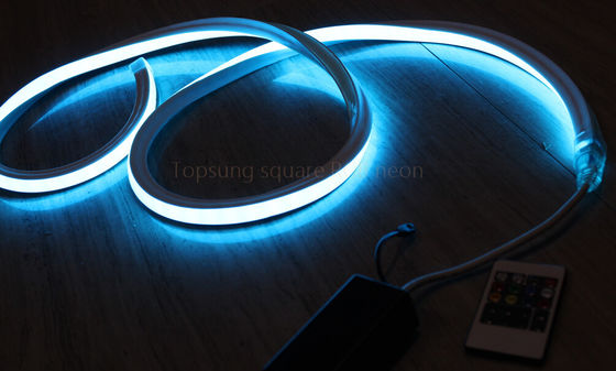 kare LED Şerit RGB Neon Flex İp Işığı Su geçirmez 220V Esnek Dış Işık