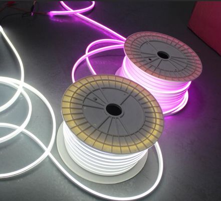 Yüksek Kaliteli Özel İşaret 12V Su geçirmez mikro boyutlu 5mm Led Neon Light Flex ip ışıkları pembe mor