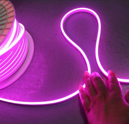 5mm Pembe Süper Esnek LED Neon İp Işığı Açık Açık Ticari İşaret / Ev Dekoru DC12V
