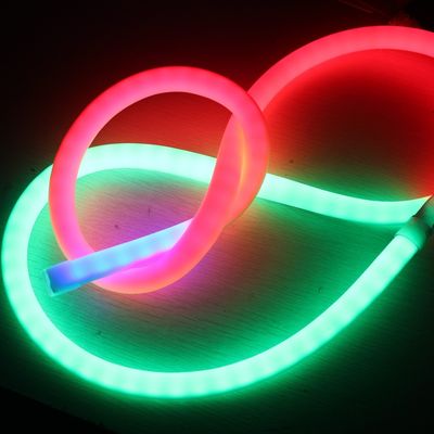 LED Neon aydınlatma 18mm 360 yuvarlak Dijital Programlanabilir Neon Flex 24v Noel aydınlatması için