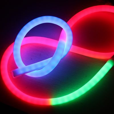 360 derece dijital LED neon flex silikon piksel rgb esnek LED neon tüpü 24v adreslenebilir dmx kontrolörü