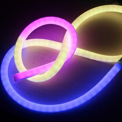 360 derece dijital LED neon flex silikon piksel rgb esnek LED neon tüpü 24v adreslenebilir dmx kontrolörü