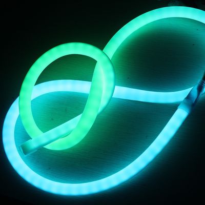 LED Neon aydınlatma 18mm 360 yuvarlak Dijital Programlanabilir Neon Flex 24v Noel aydınlatması için