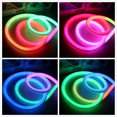 Dinamik Renk Değişen 360 neon esnek rgb dmx 24v led neon esnek takip ipi 10 piksel / m