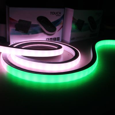 24V çok yüksek görünümlü piksel led neon flex şerit ışıkları 5050 rgb smd neon ışığı kare kovalamak