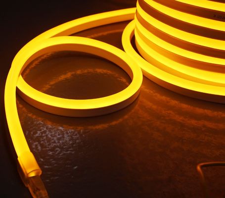 50m spool Neo neon LED esnek neon şerit ışığı 5050 su geçirmez sarı kehribar neon ip