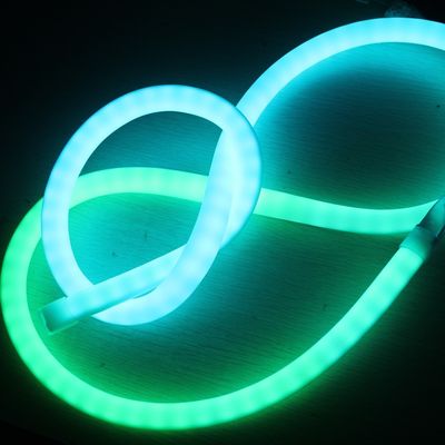 Dış mekan çok renkli su geçirmez IP65 RGB LED dekorasyon ışığı 360 kovalamaca LED neon flex